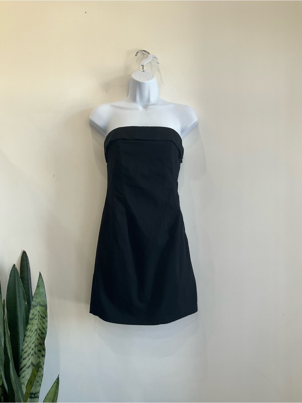 a new day Black Strapless Sheath Dress